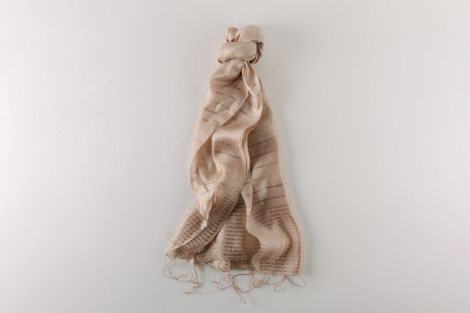 Beige silk scarf