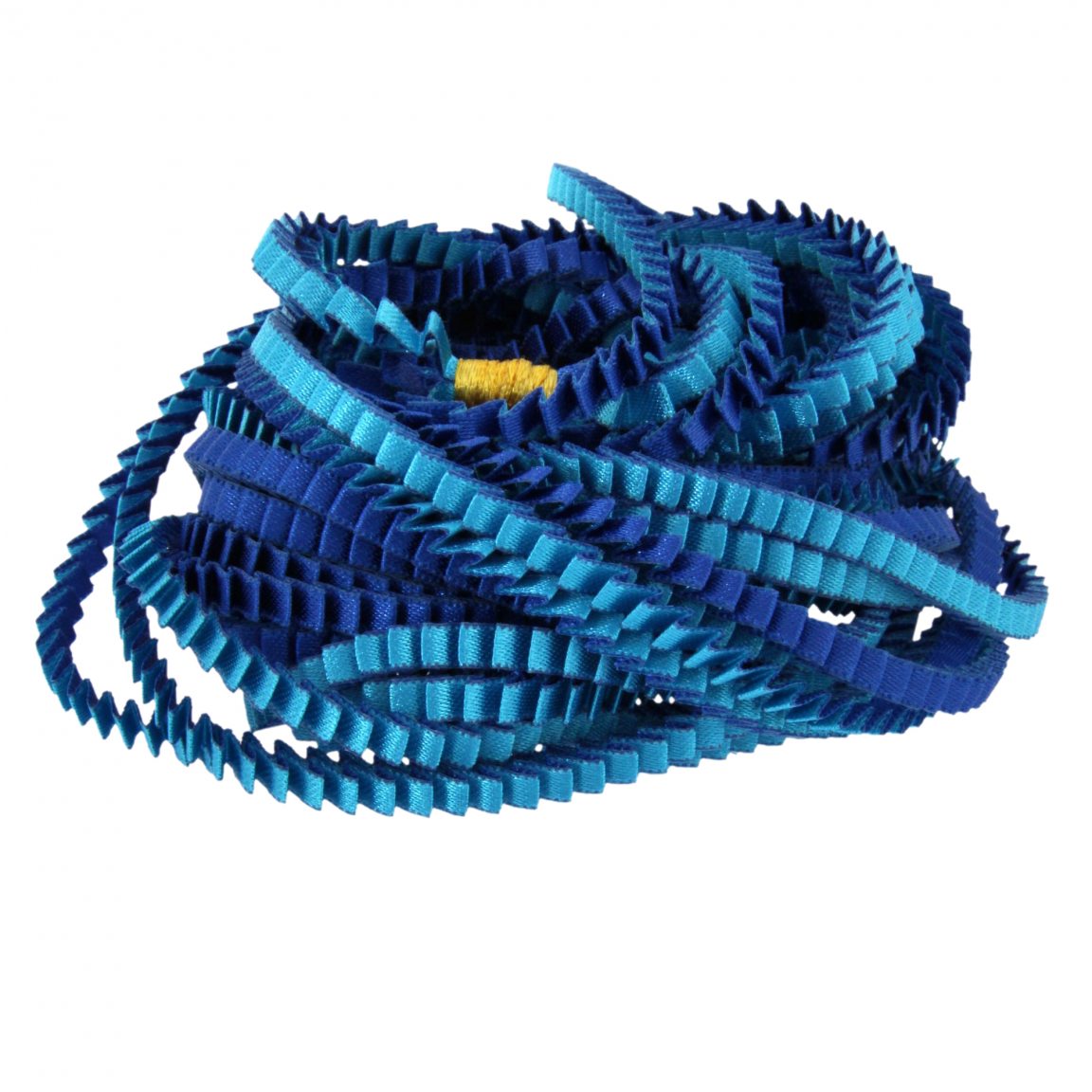 Collier en satin bleu et bleu clair