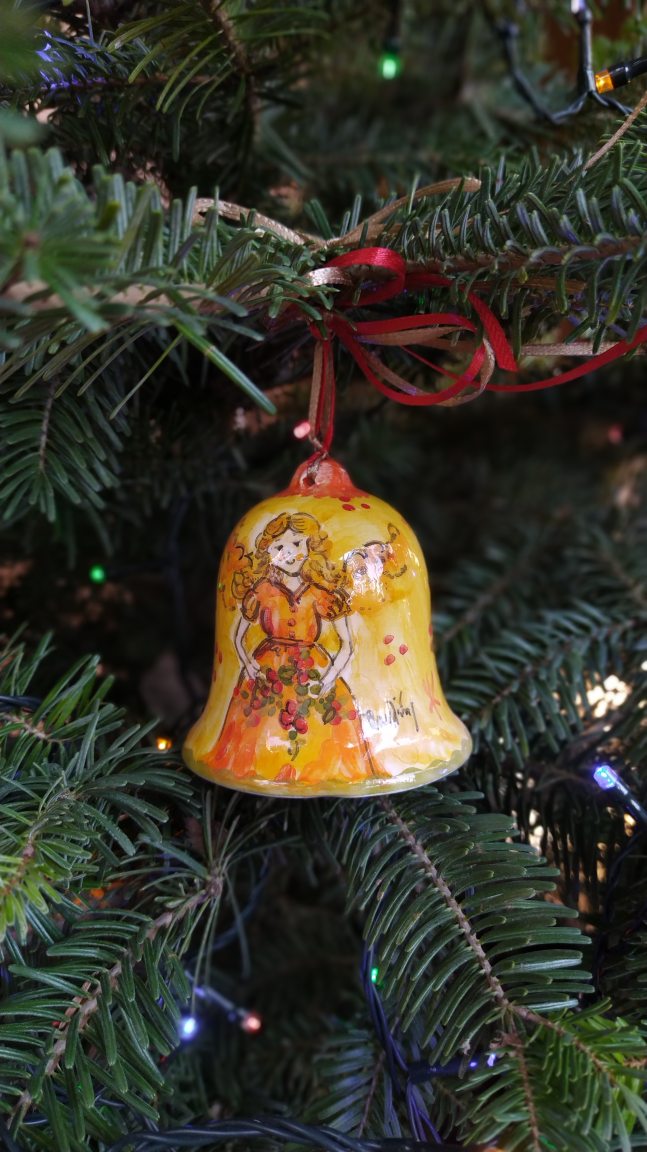 Christmas bell ornament - girl