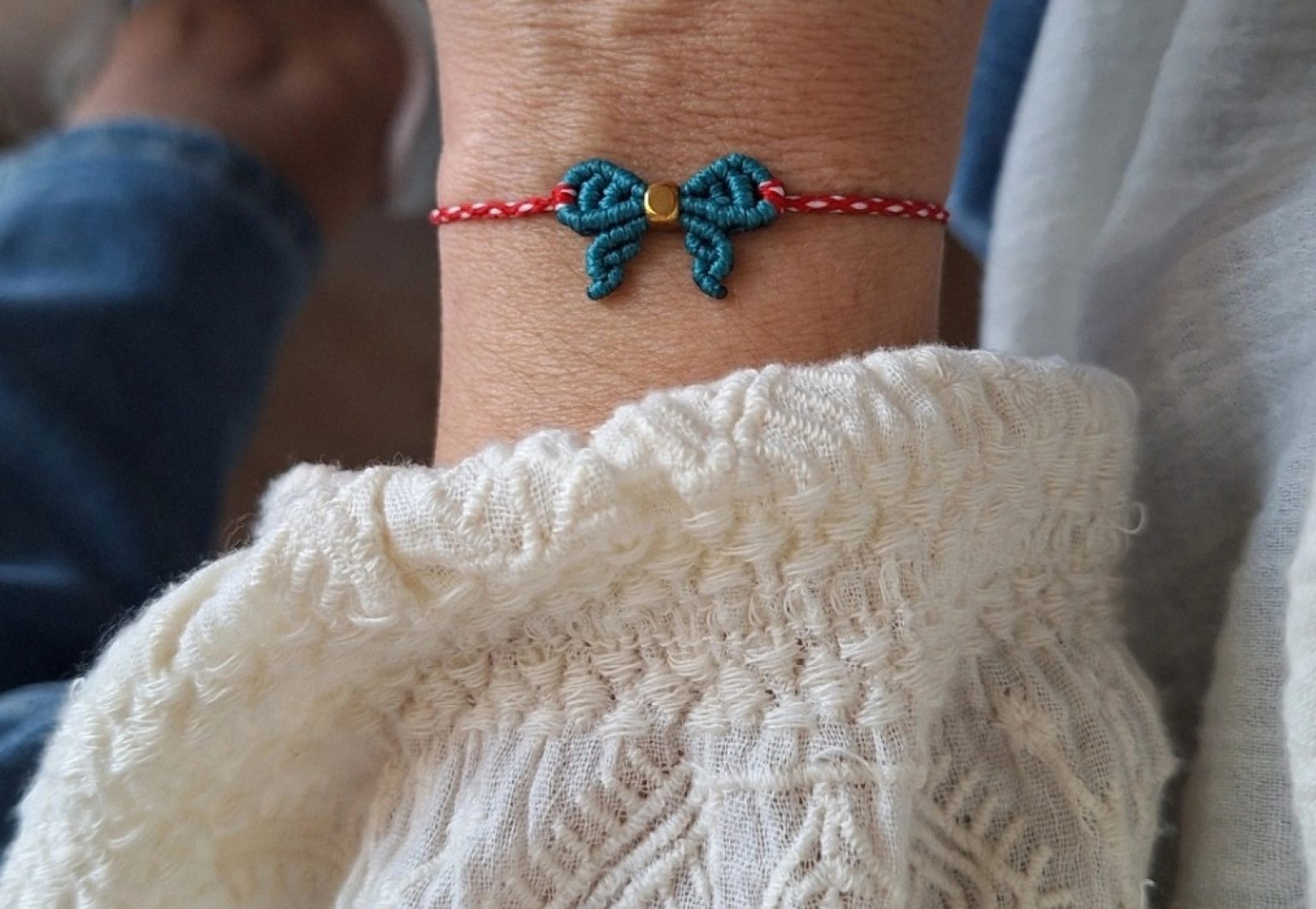 Macramé martis small bow bracelet