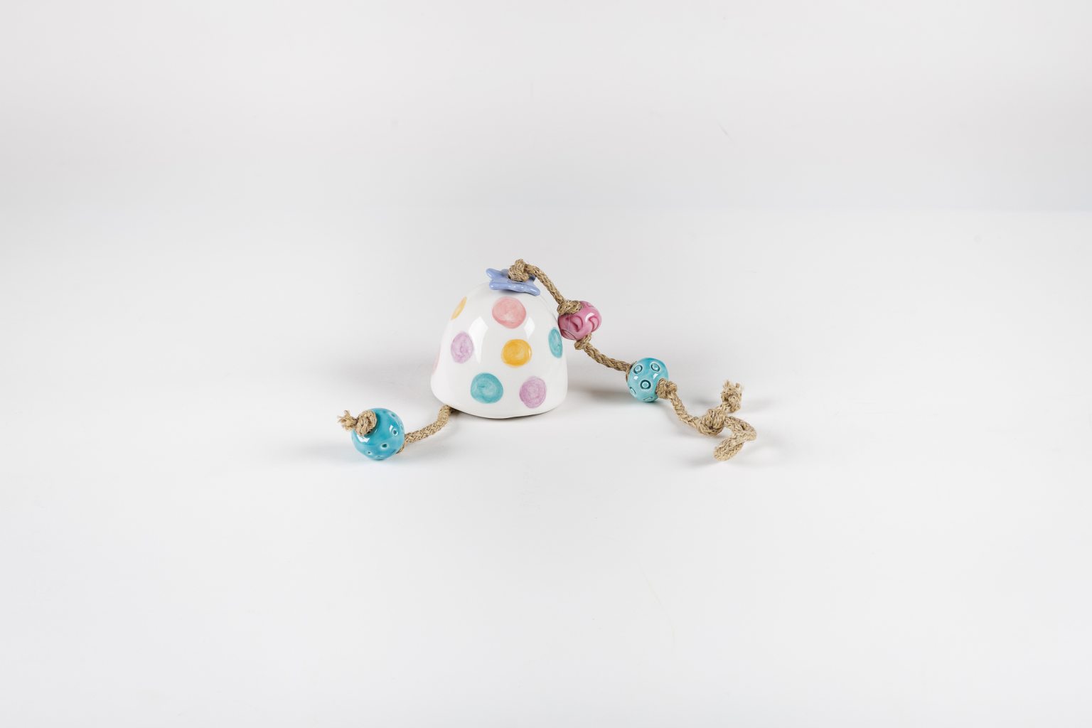 Χειροποίητο κεραμικό πολύχρωμο καμπανάκι 