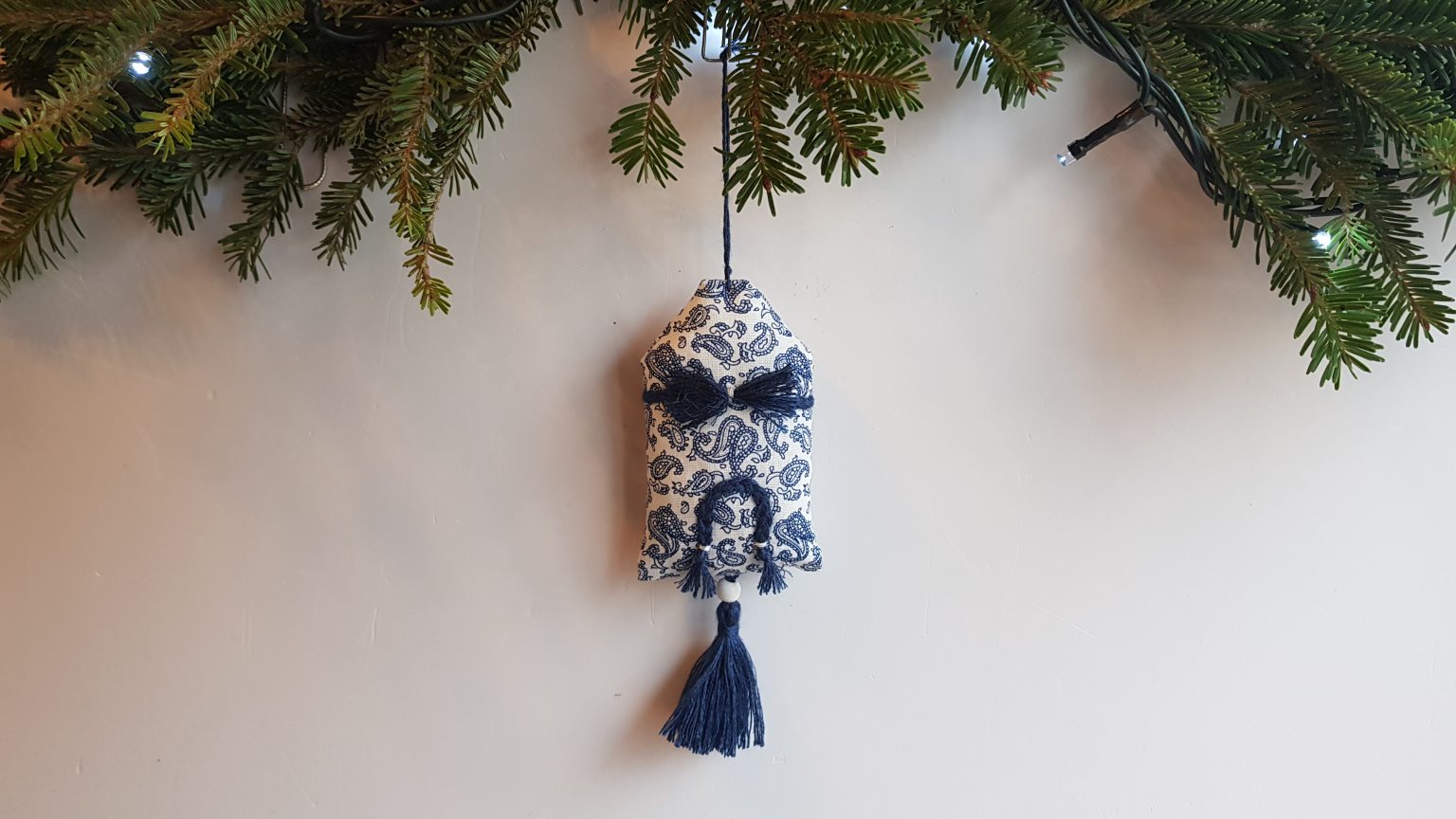 Χειροποίητο στολίδι σπίτι μπλε