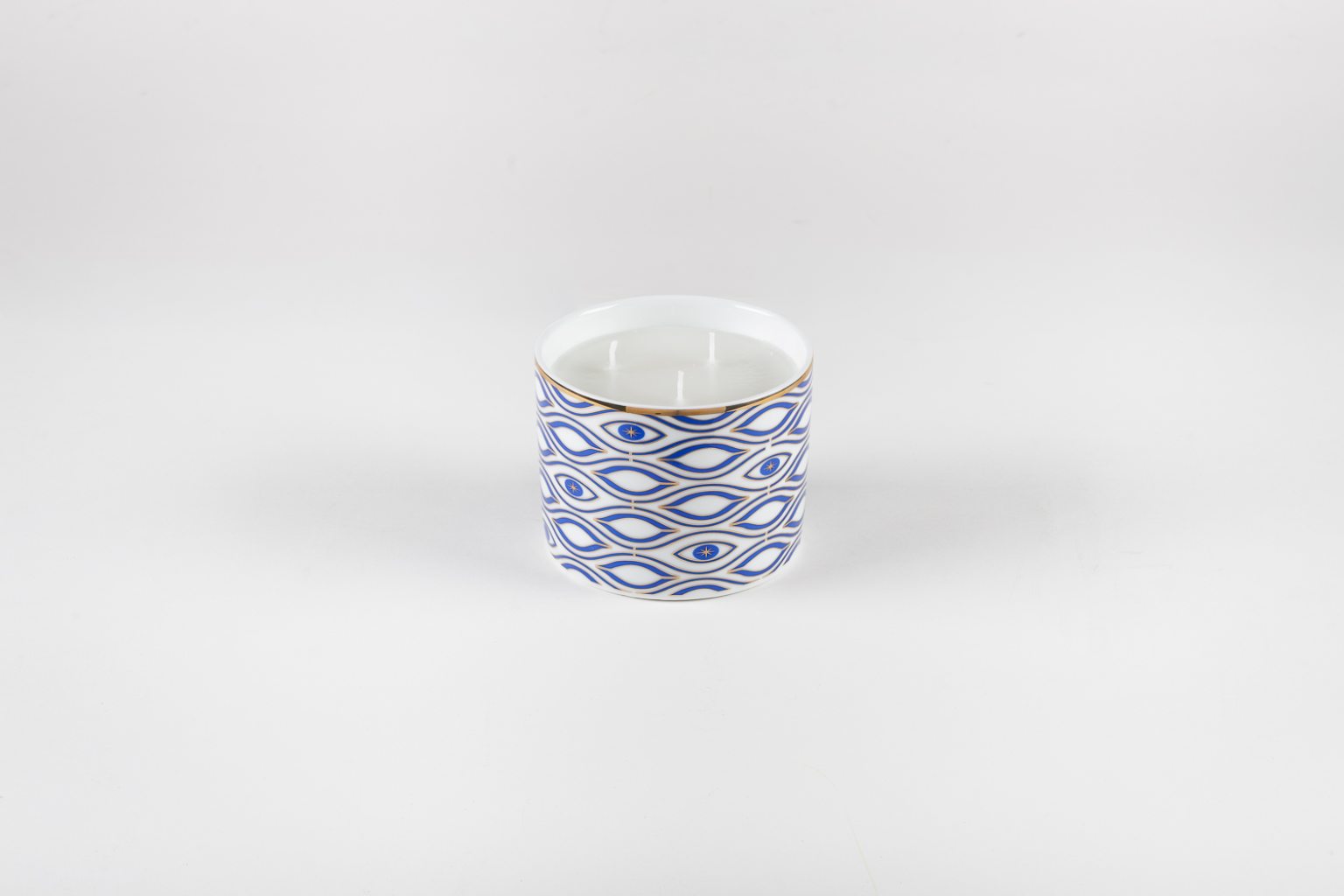 Bougie en porcelaine « yeux bleus »