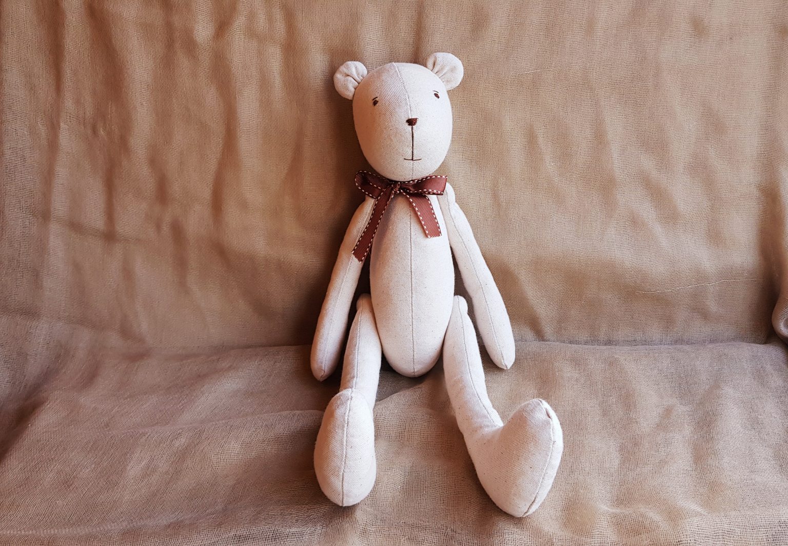 Handmade ecru bear
