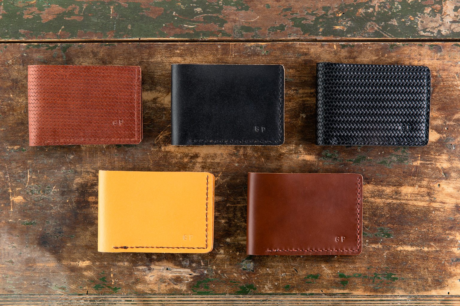 Brown mat leather wallet