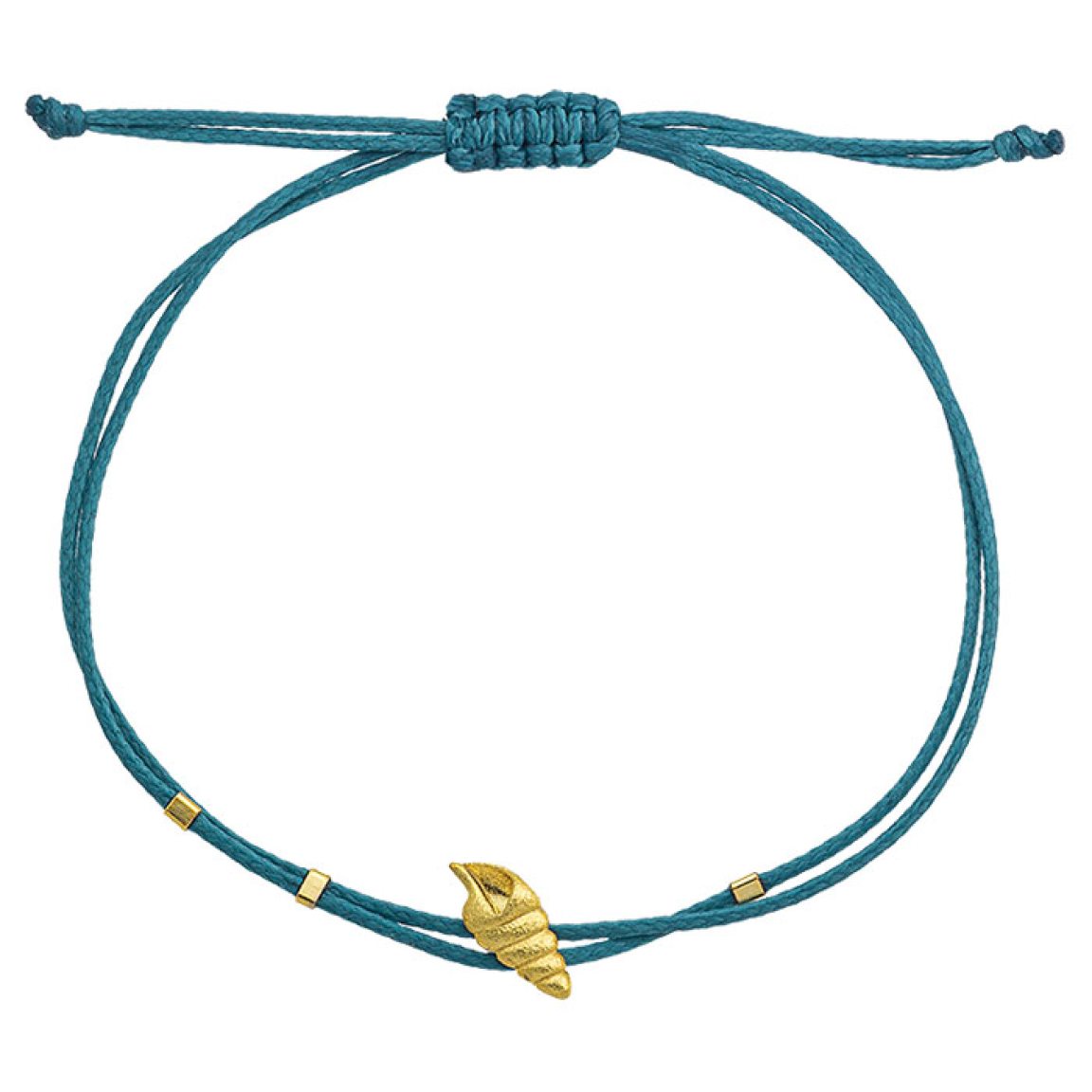 Bracelet avec un coquillage plaqué or