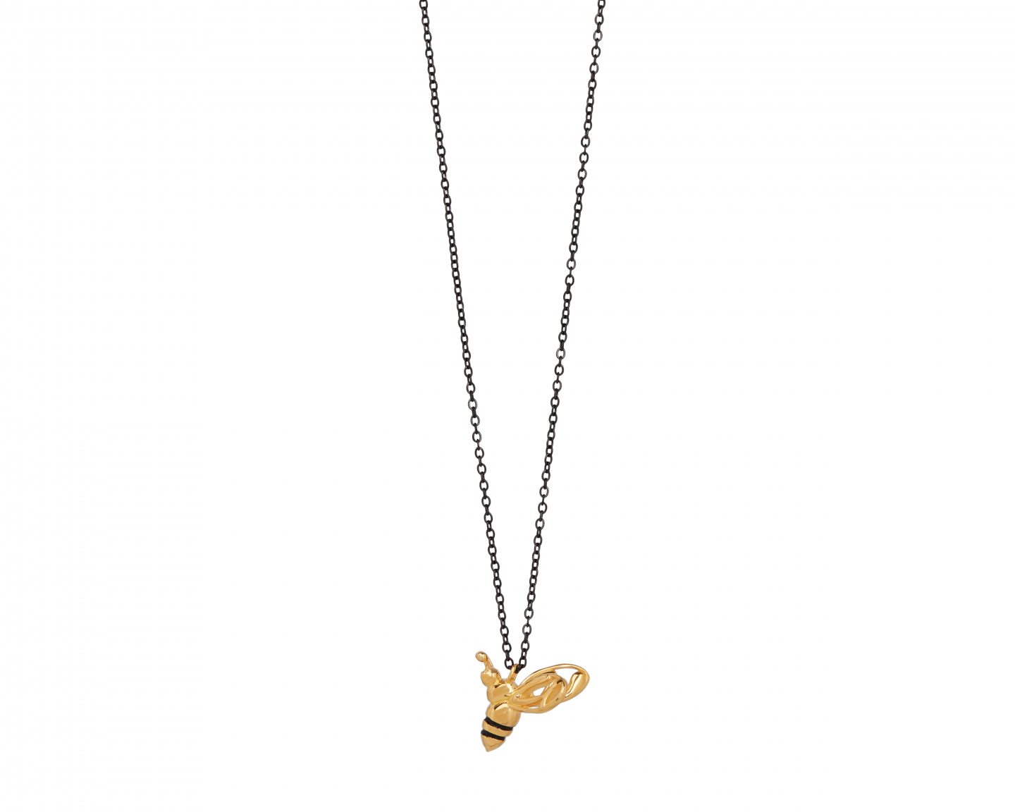 Gold-plated bee necklace