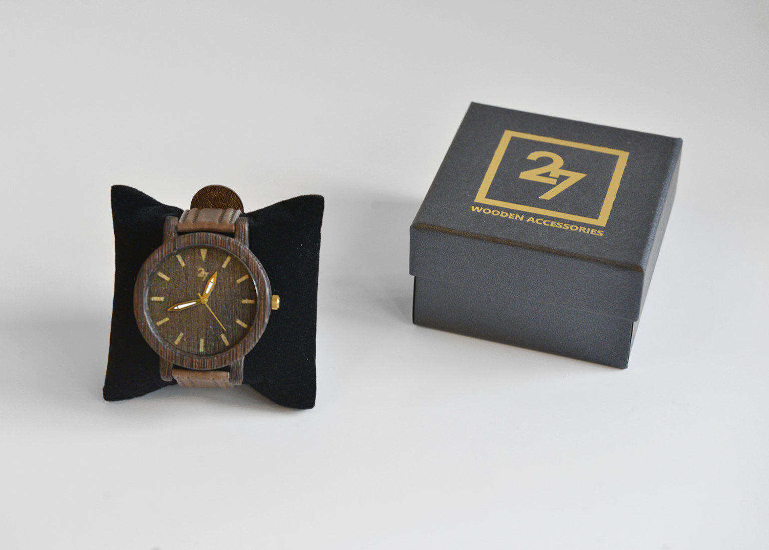 Montre artisanale en bois wenge