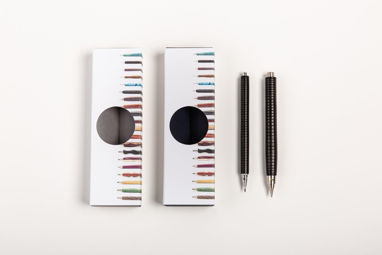 Handmade ebony ballpoint pen and mechanical pencil
