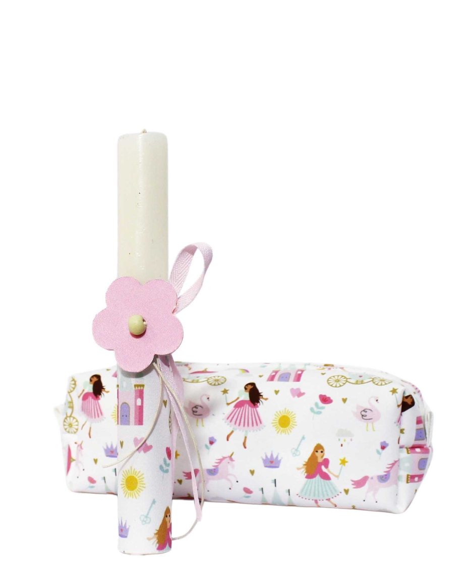 Χειροποίητη λαμπάδα με κασετίνα "Νεραϊδόσκονη" 