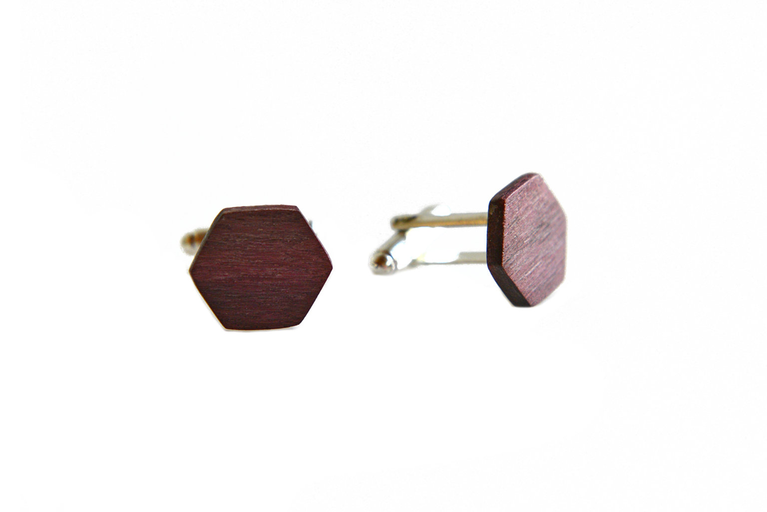 Purple heart cufflinks