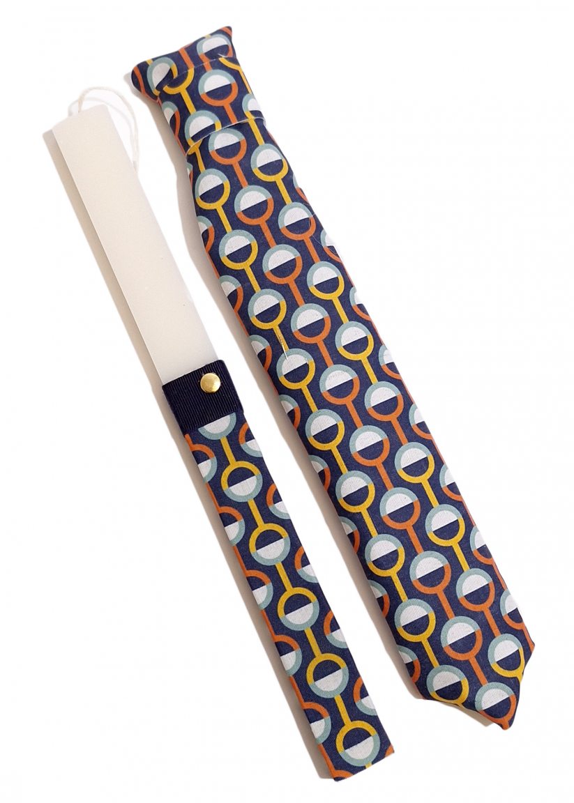 Easter candle in tie-style case