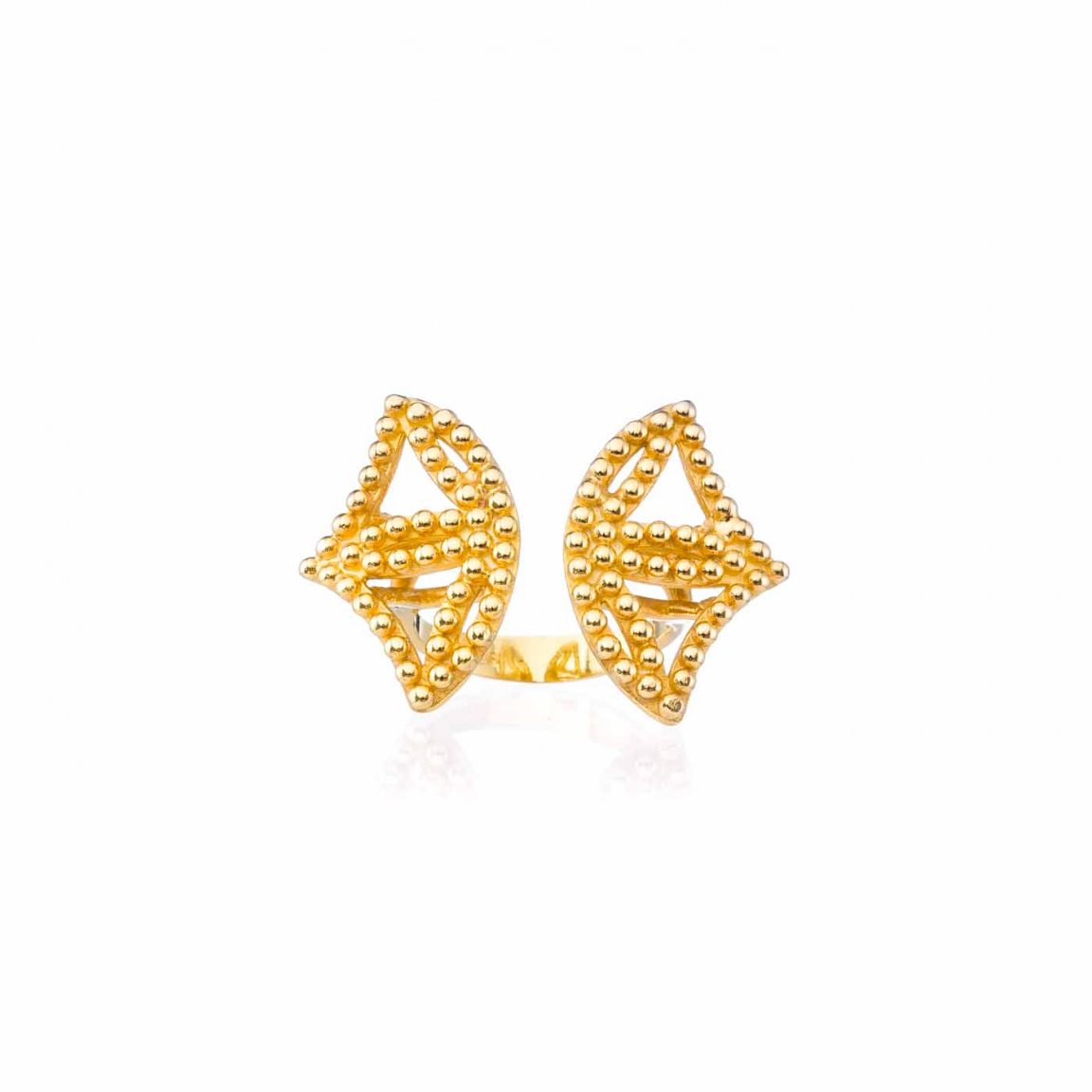 Gold-plated ring "butterfly"