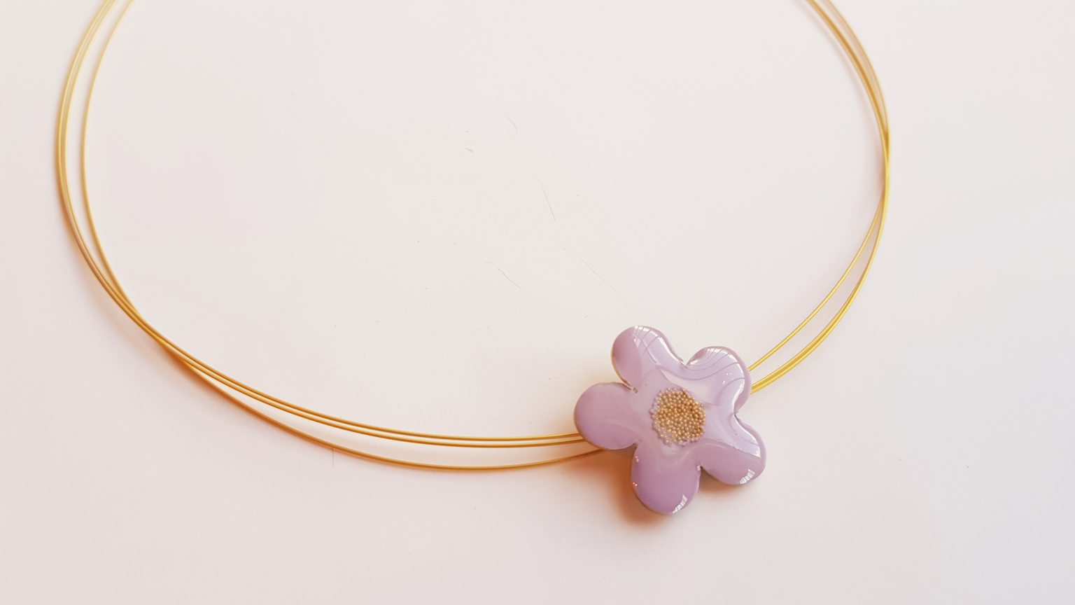 Νecklace "Lilac daisy flower"