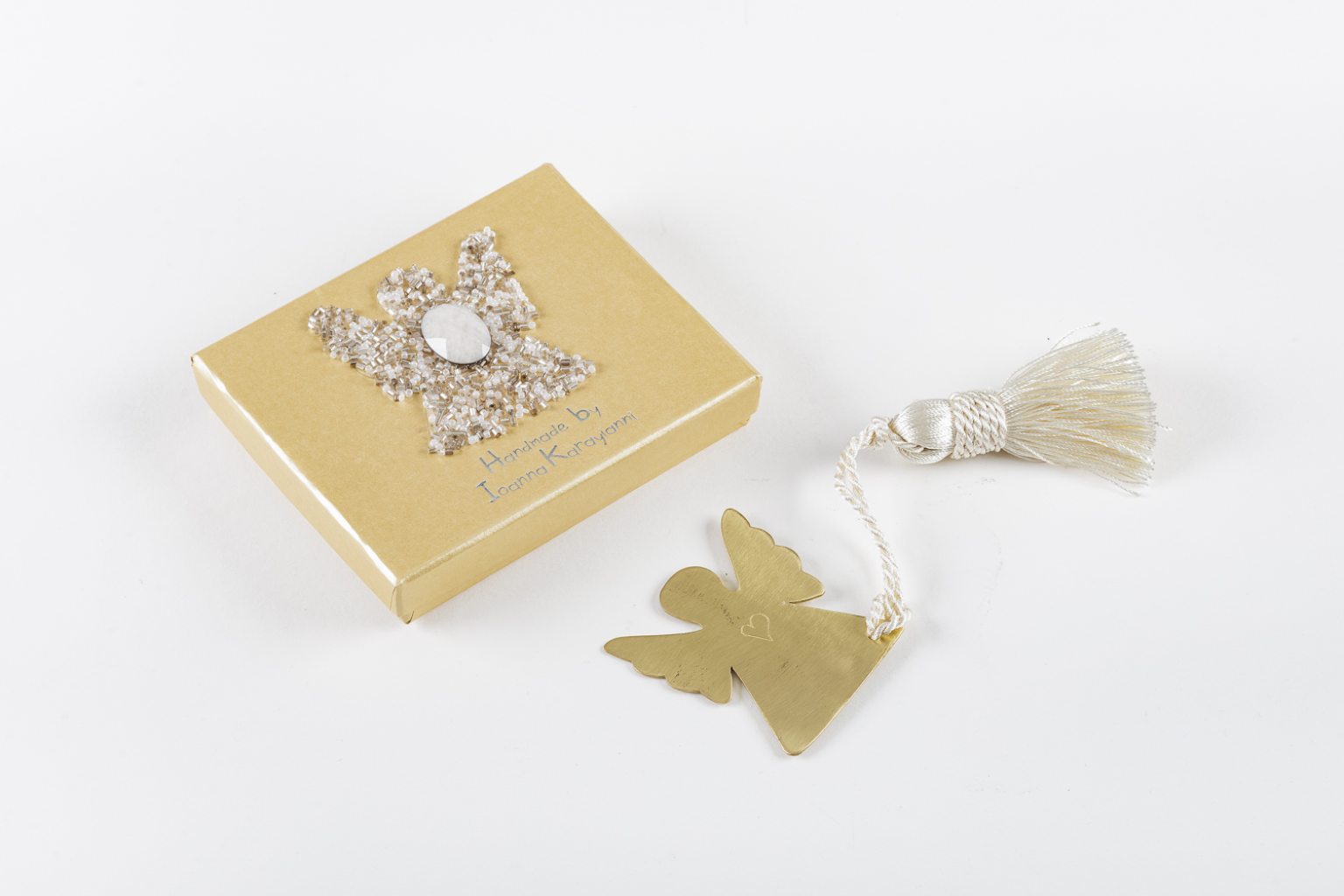 Medium brass lucky charm angel