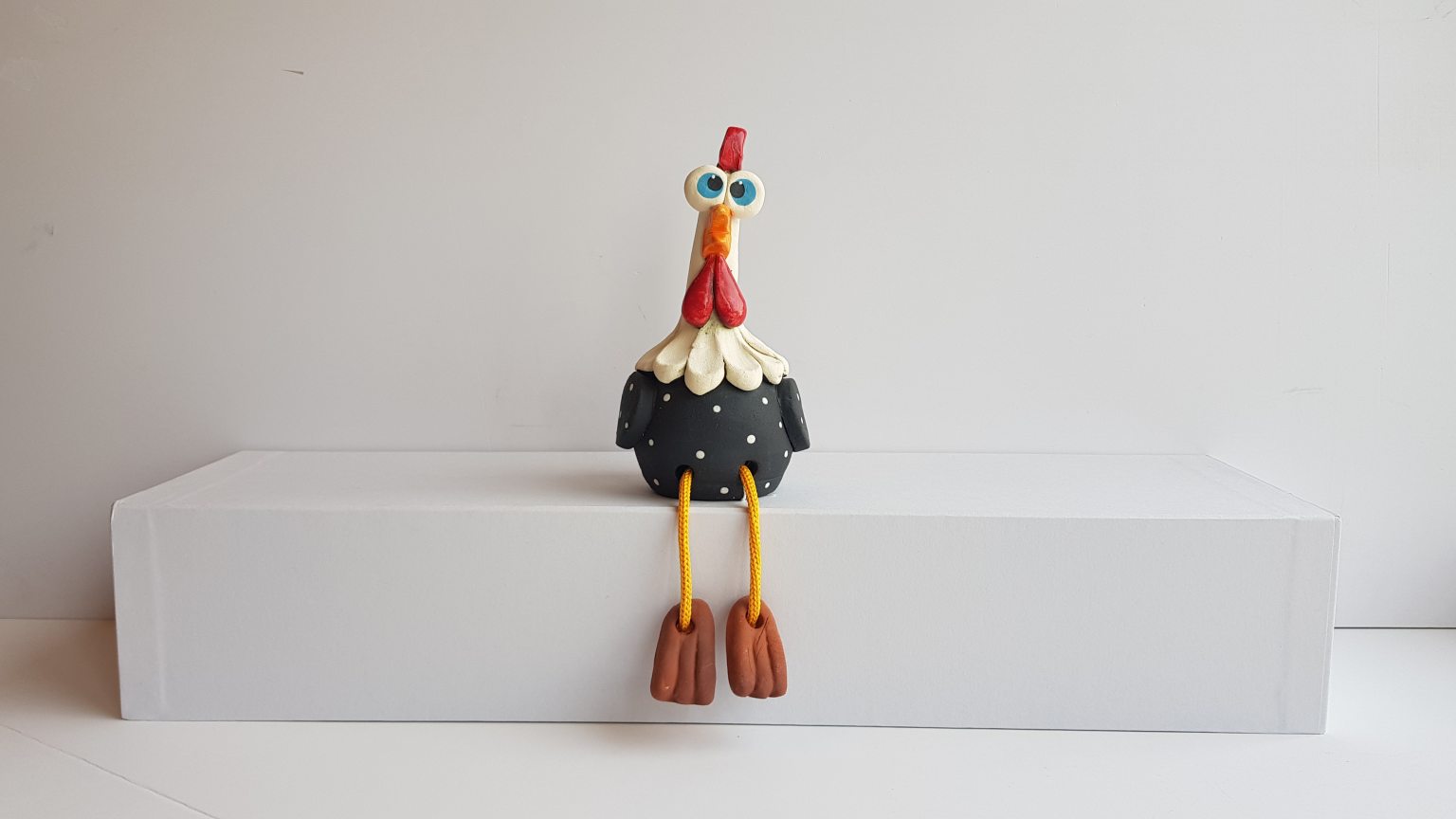 Medium handmade ceramic chicken