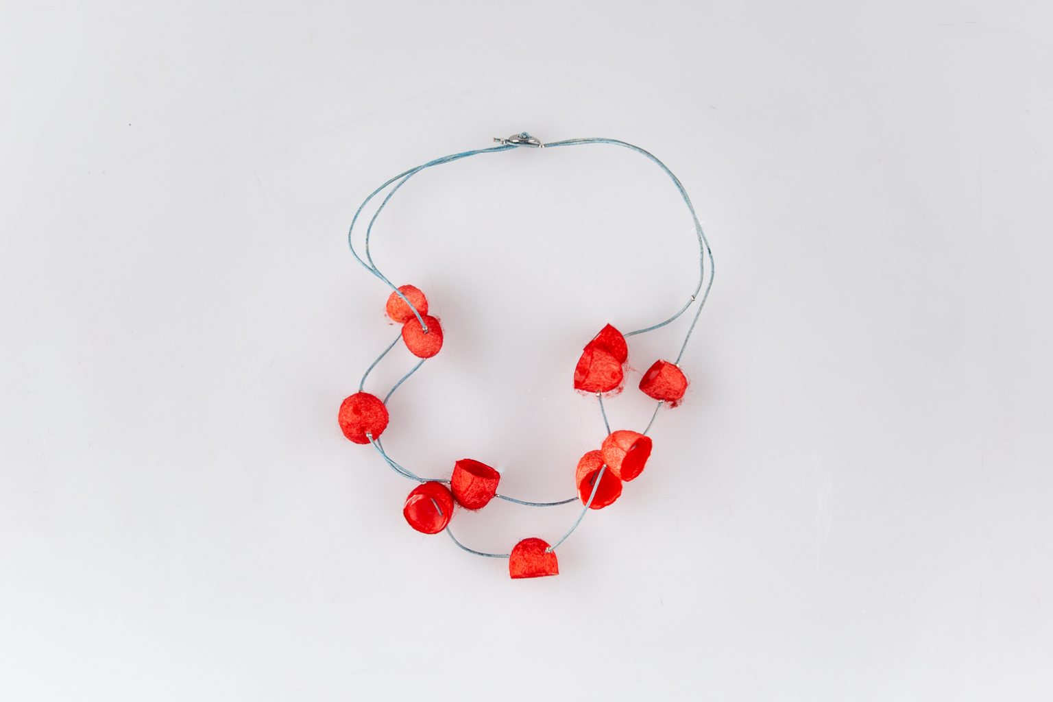 Collier "Planètes" rouge