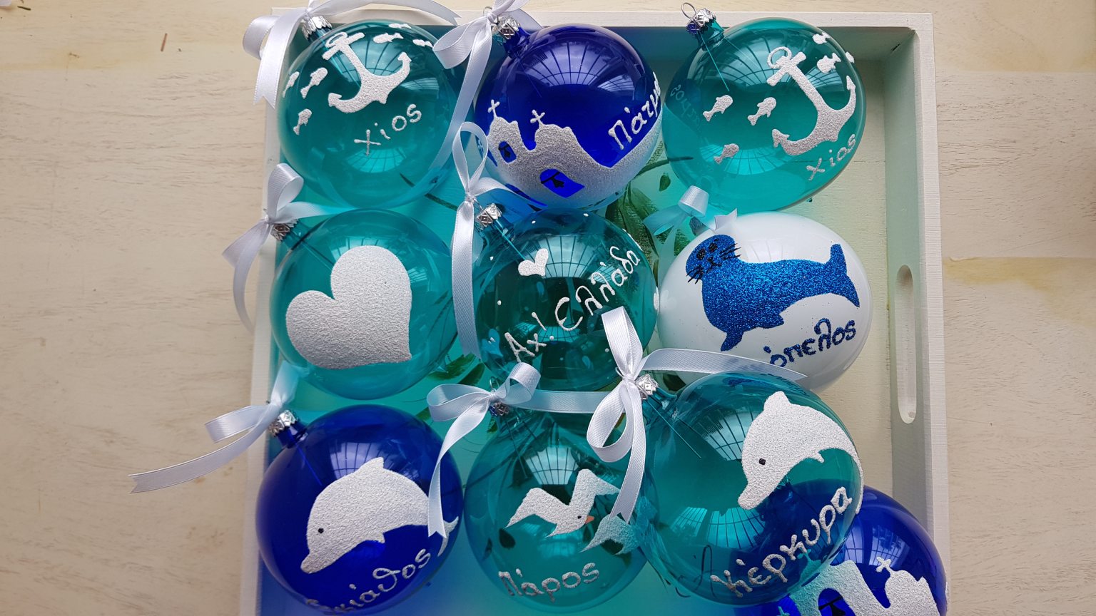 Μεγάλη χειροποίητη φυσητή μπάλα "Κέρκυρα"