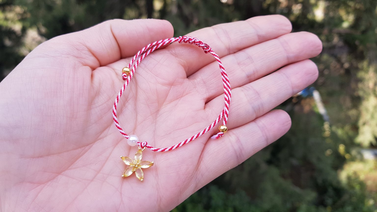 Gold-plated azalea "martis" bracelet