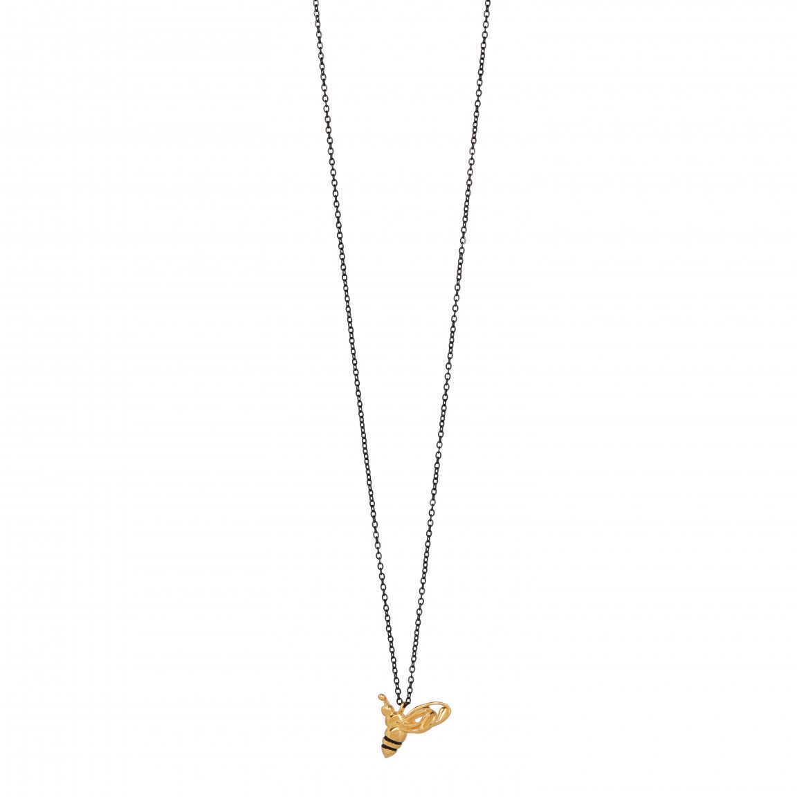 Gold-plated bee necklace