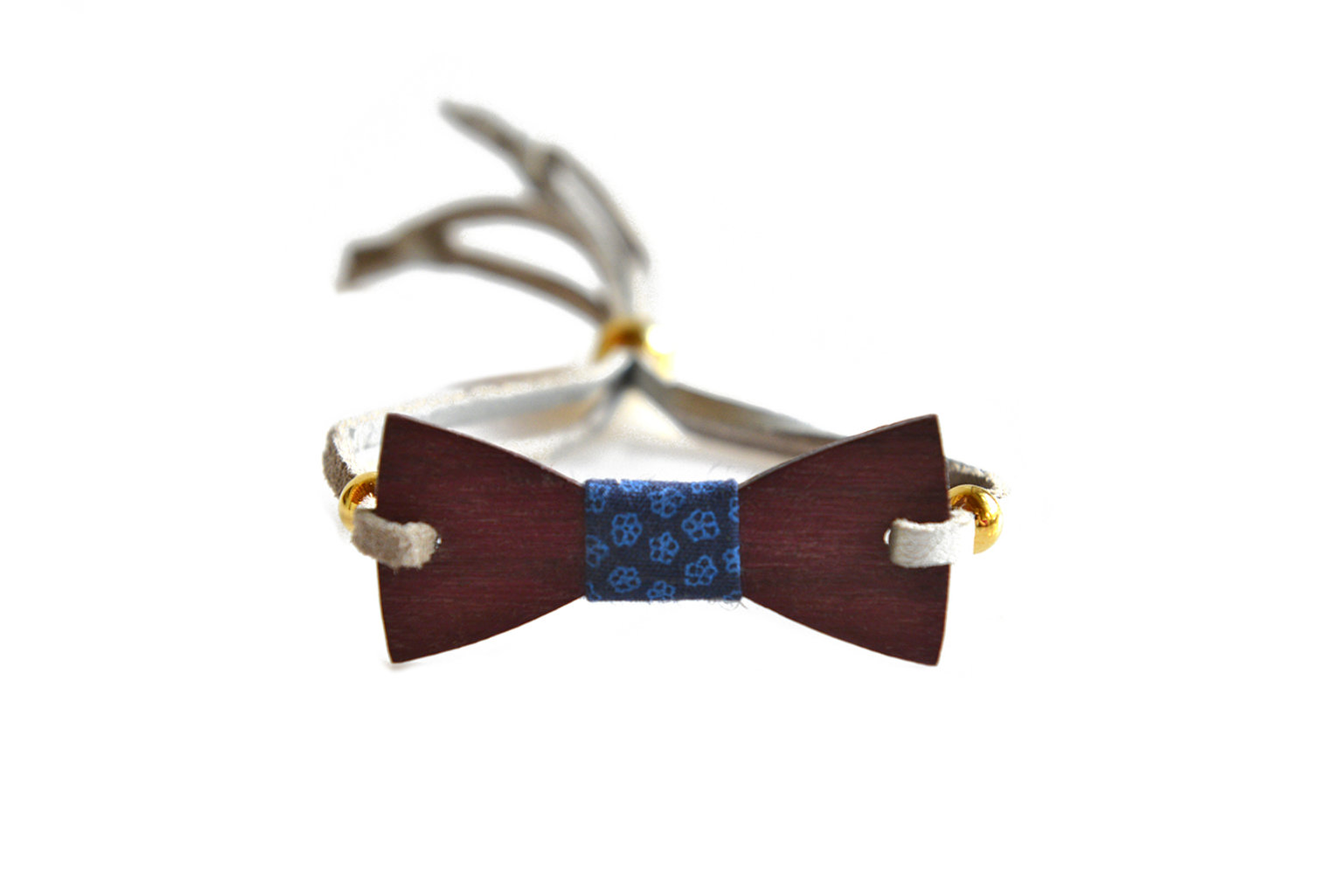 Purple heart bow-tie bracelet