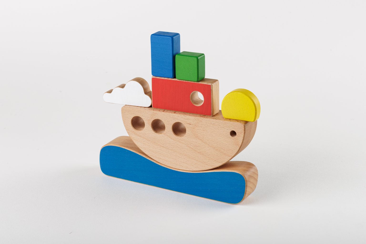 Jeu d'empilage en bois "Bateau"