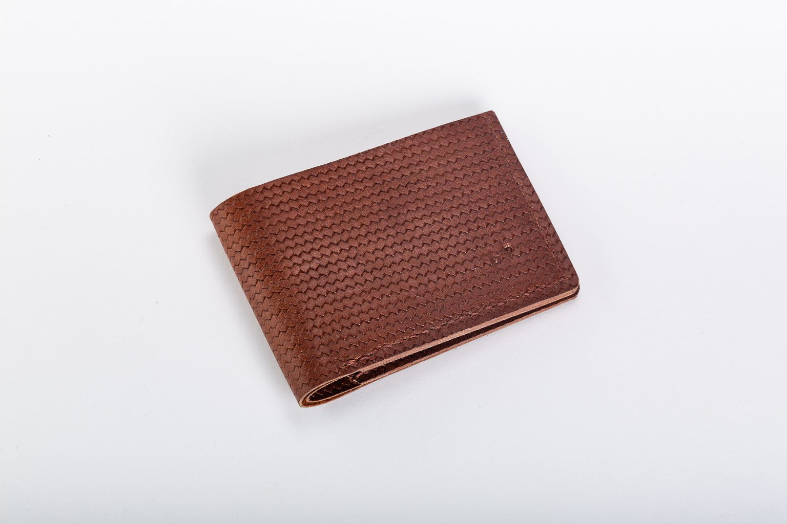 Brown mat leather wallet