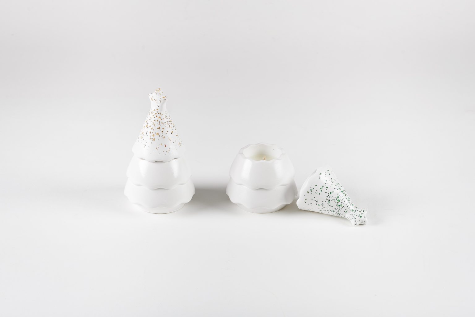 Set of two Christmas trees/candles