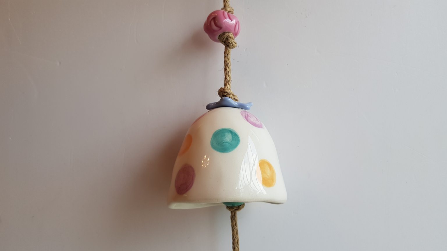 Handmade ceramic colorful bell 