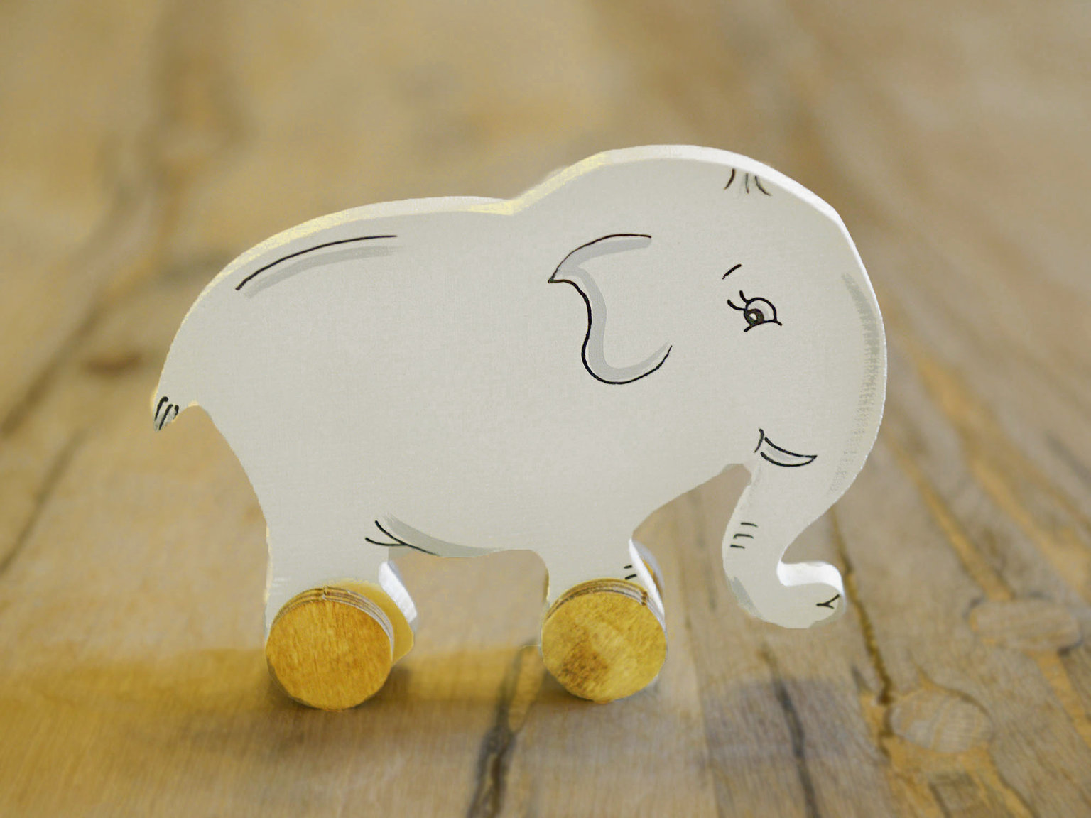 Elephant wooden toy