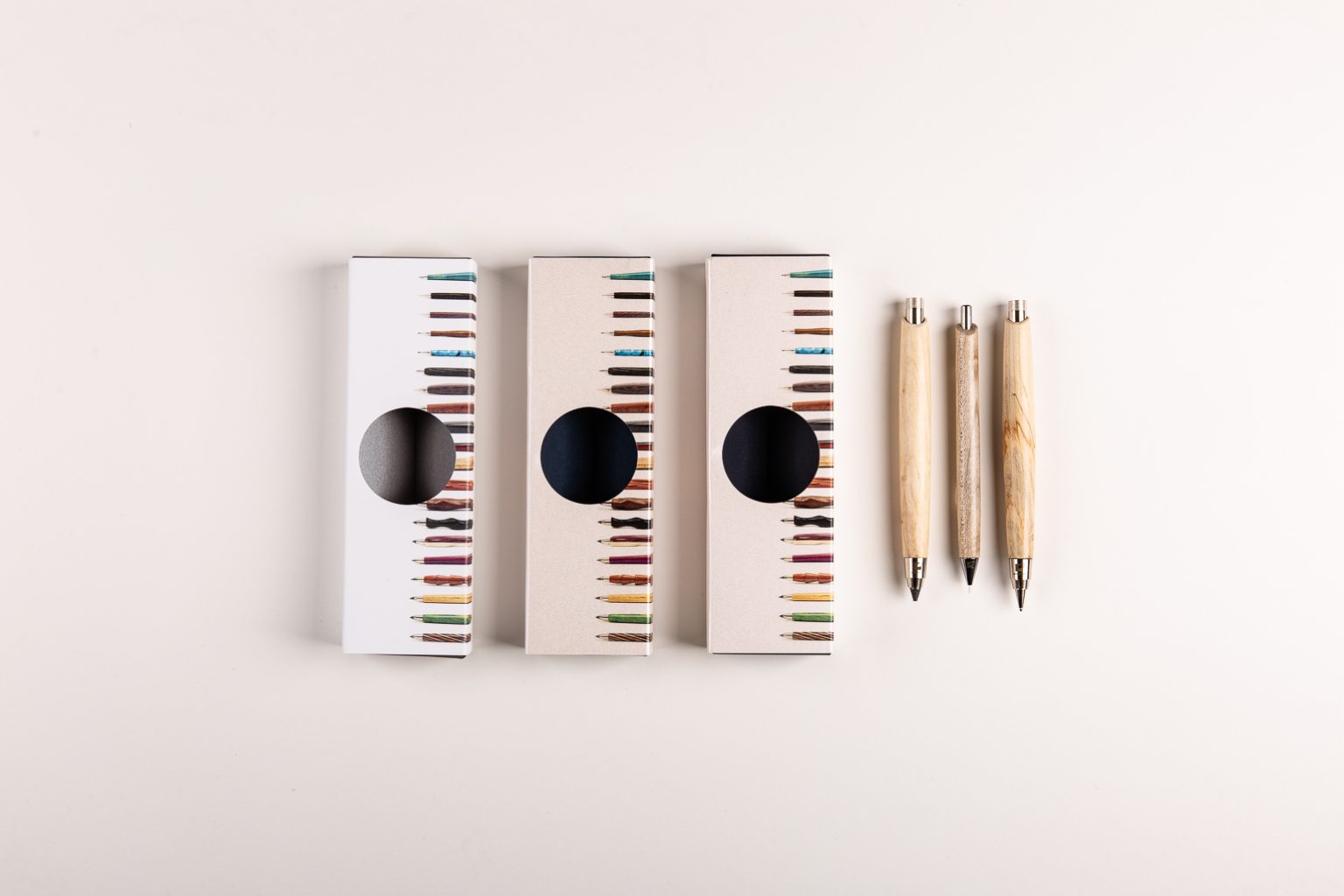 Stylo et crayons en bois d'érable