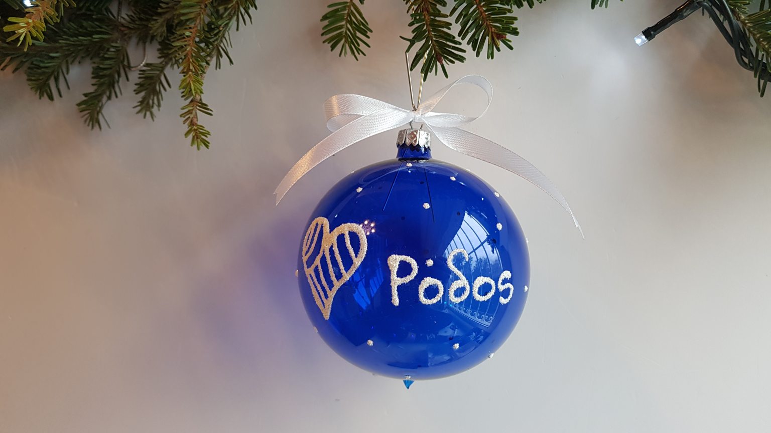 Large hand blown bauble "Ρόδος"