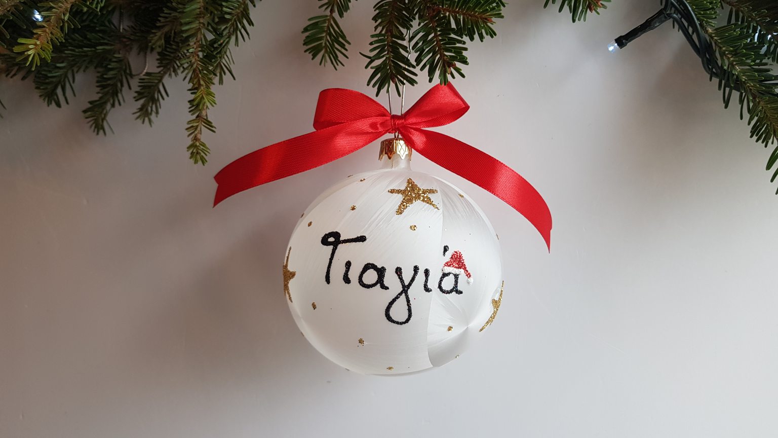 Large hand-blown bauble "Γιαγιά"