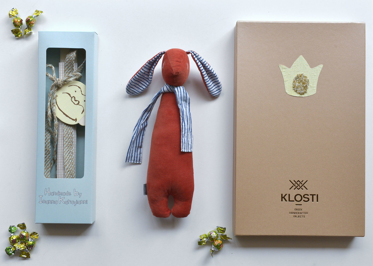 Coffret cadeau avec Bougie et lapin