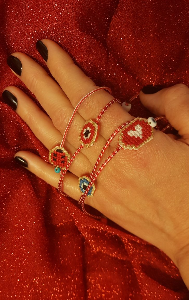 Red ladybug "martis" bracelet