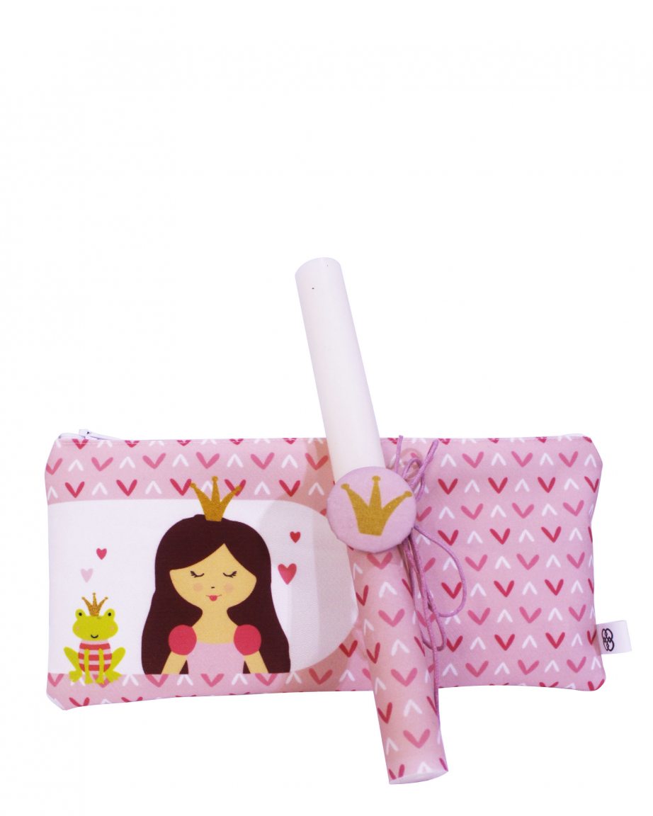 Handmade Easter candle with a princess pencil case