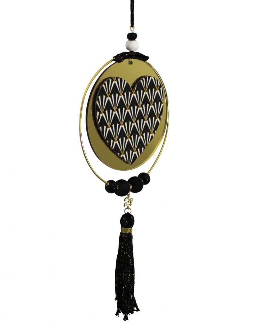 Handmade plexiglass heart lucky charm