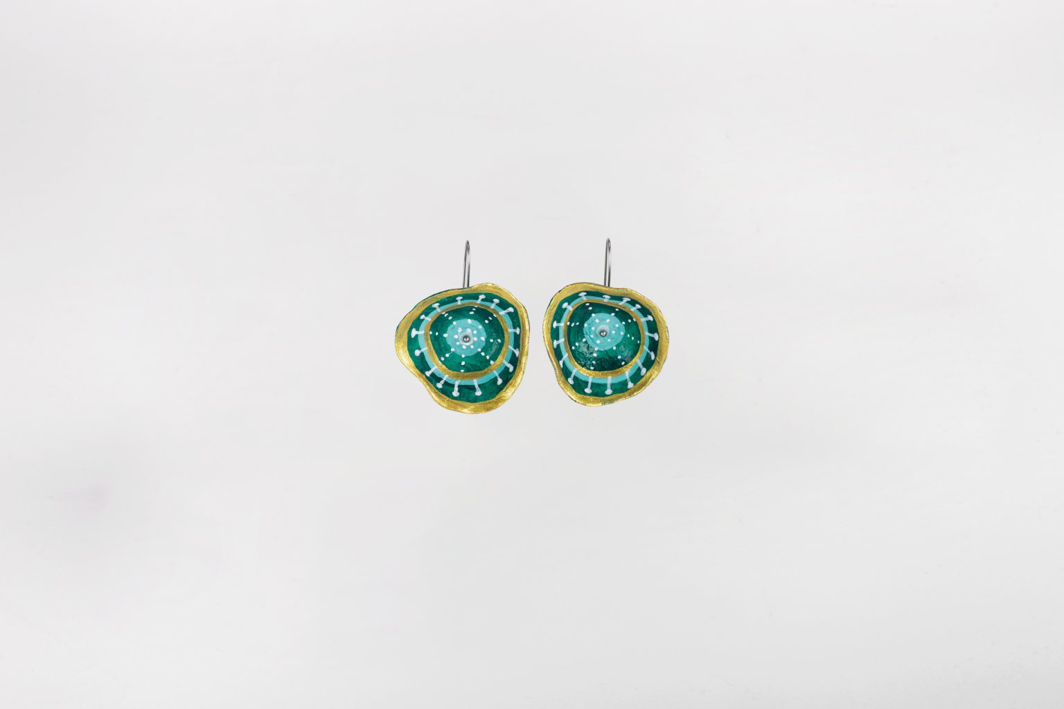 Boucles d'oreilles « Cassiopée » faites main en papier mâché