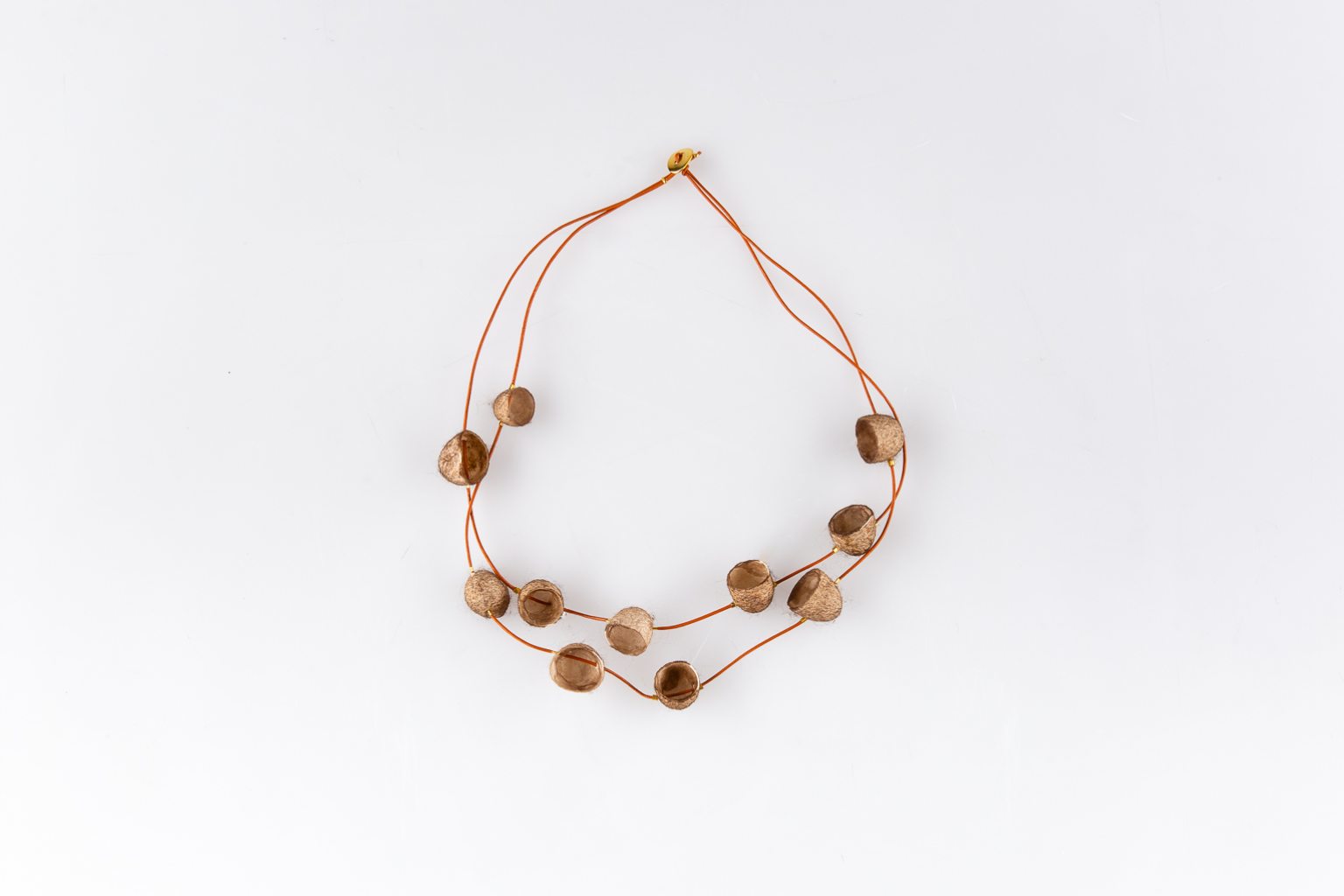 Collier "Planètes" marron