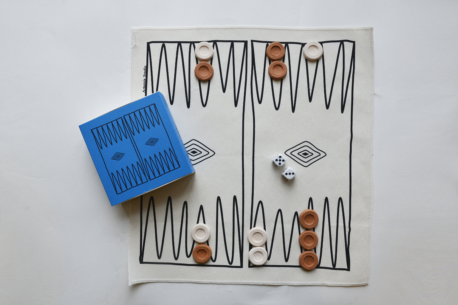 Handmade board game "Backgammon" 