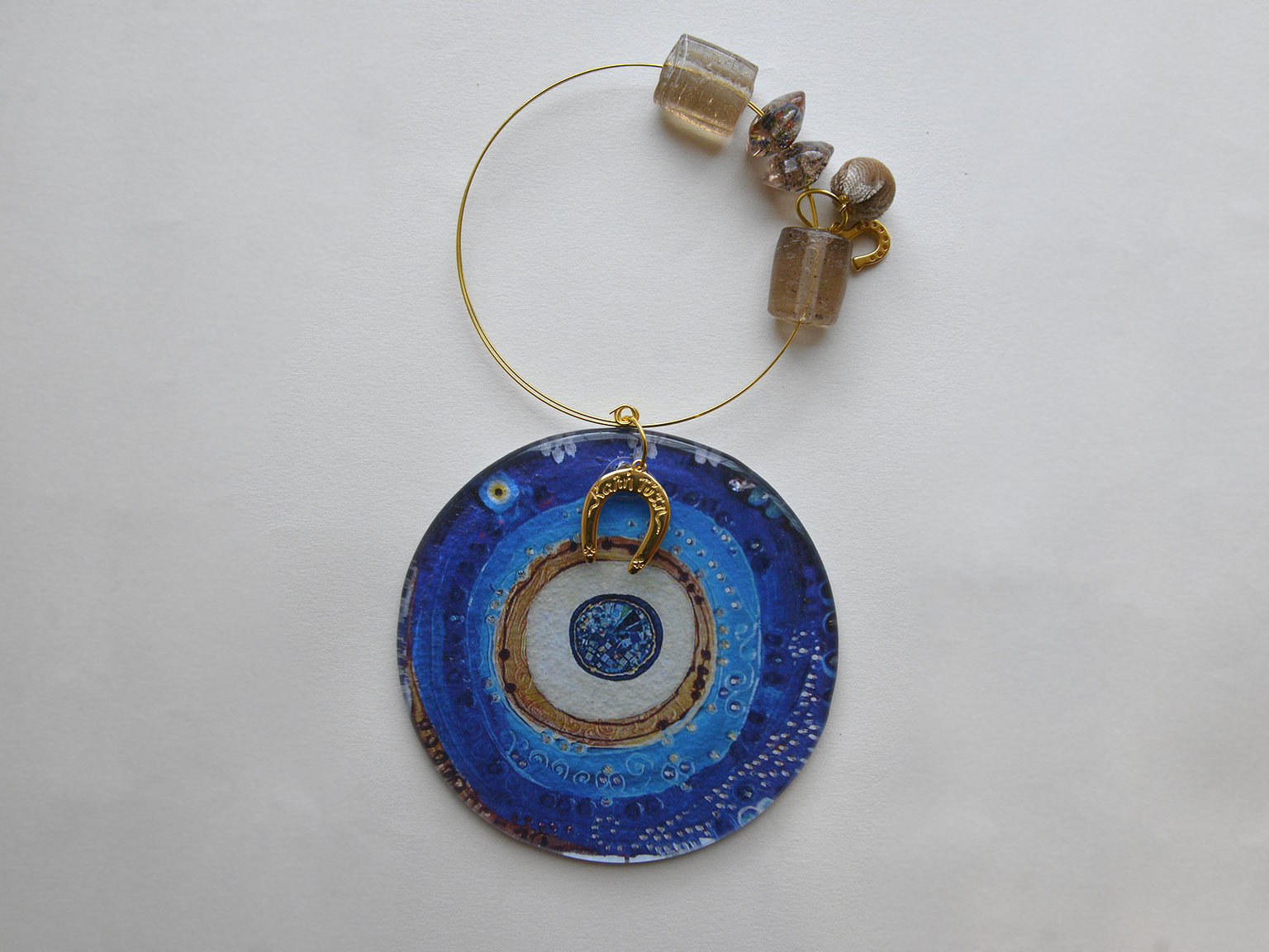 Handmade eye lucky charm (blue)