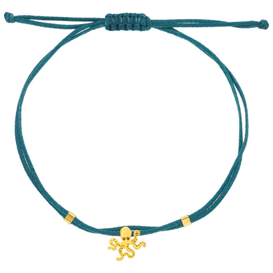 Bracelet avec une pieuvre plaquée or