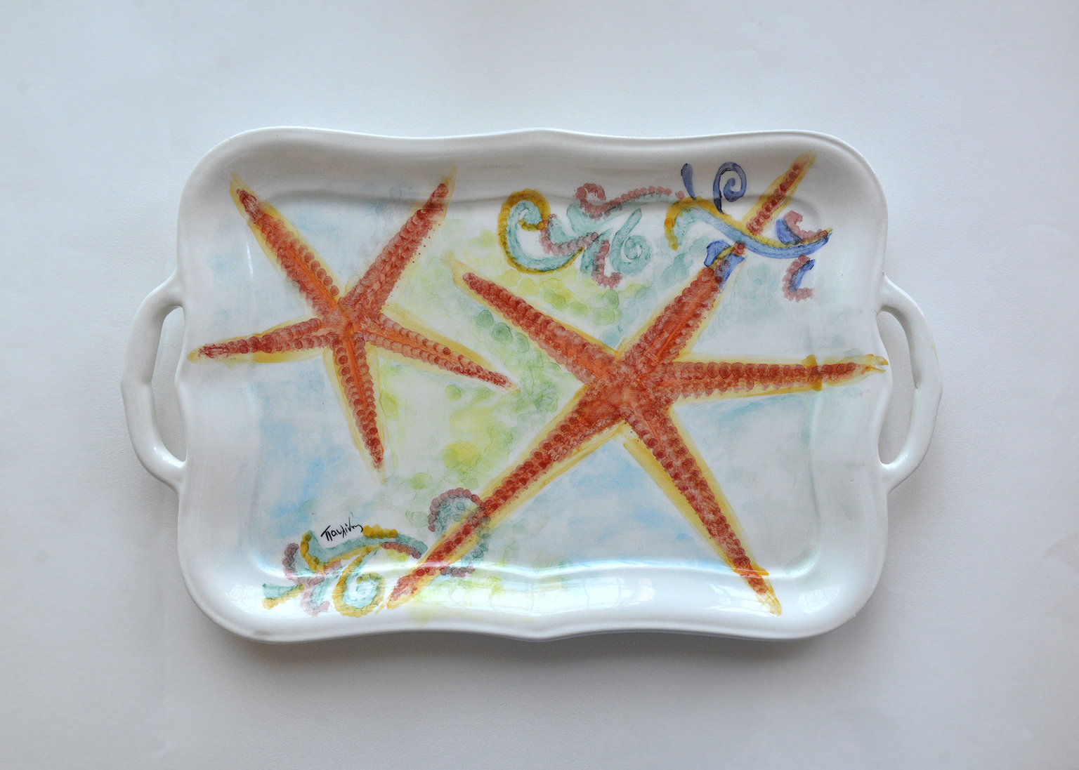 Small tray with starfish