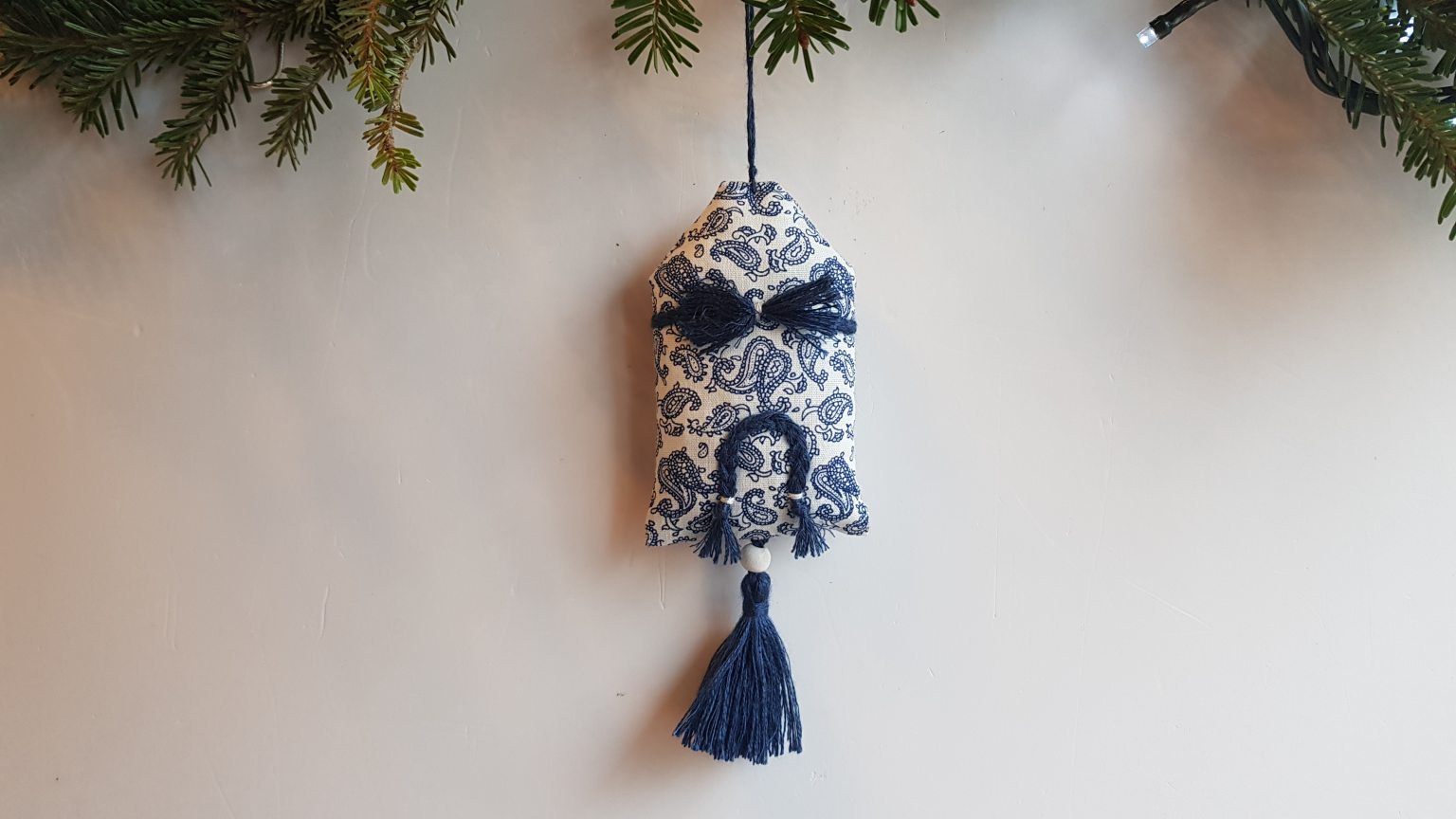Χειροποίητο στολίδι σπίτι μπλε