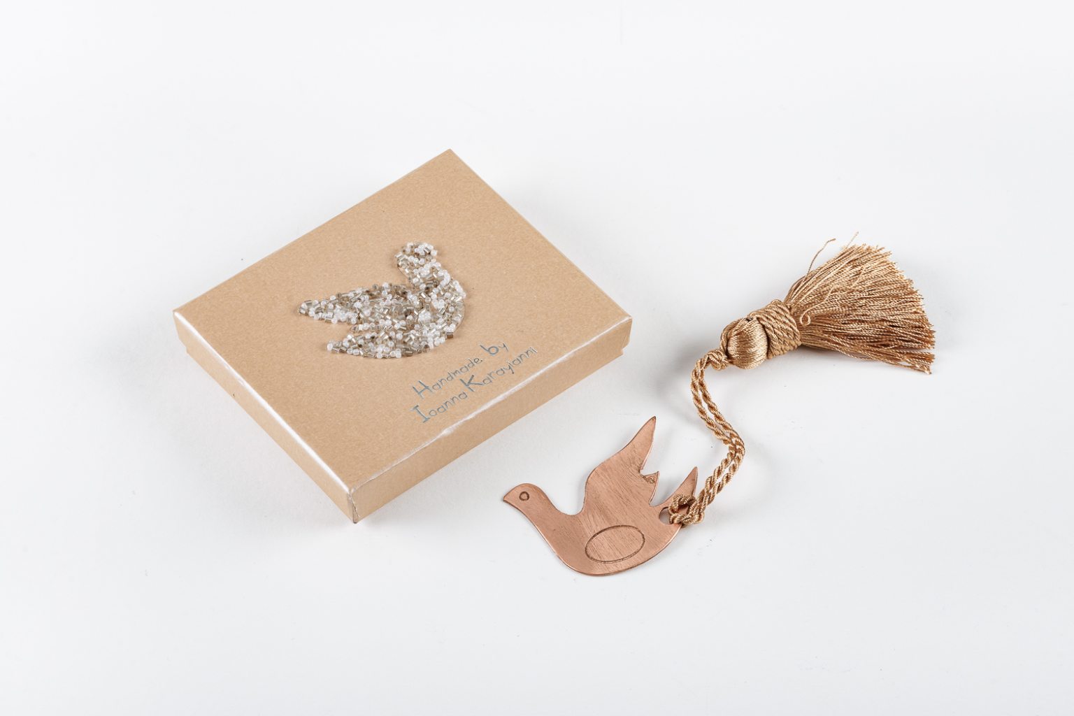 Medium copper lucky charm dove