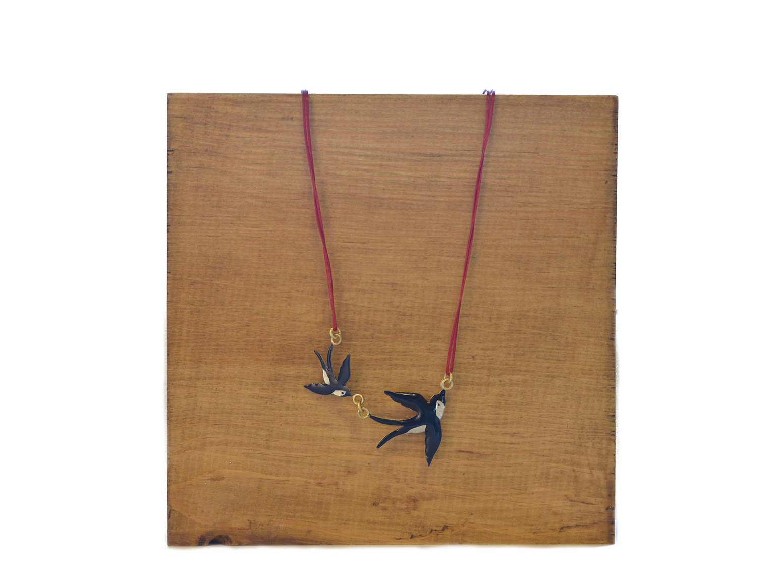 Necklace with swallows