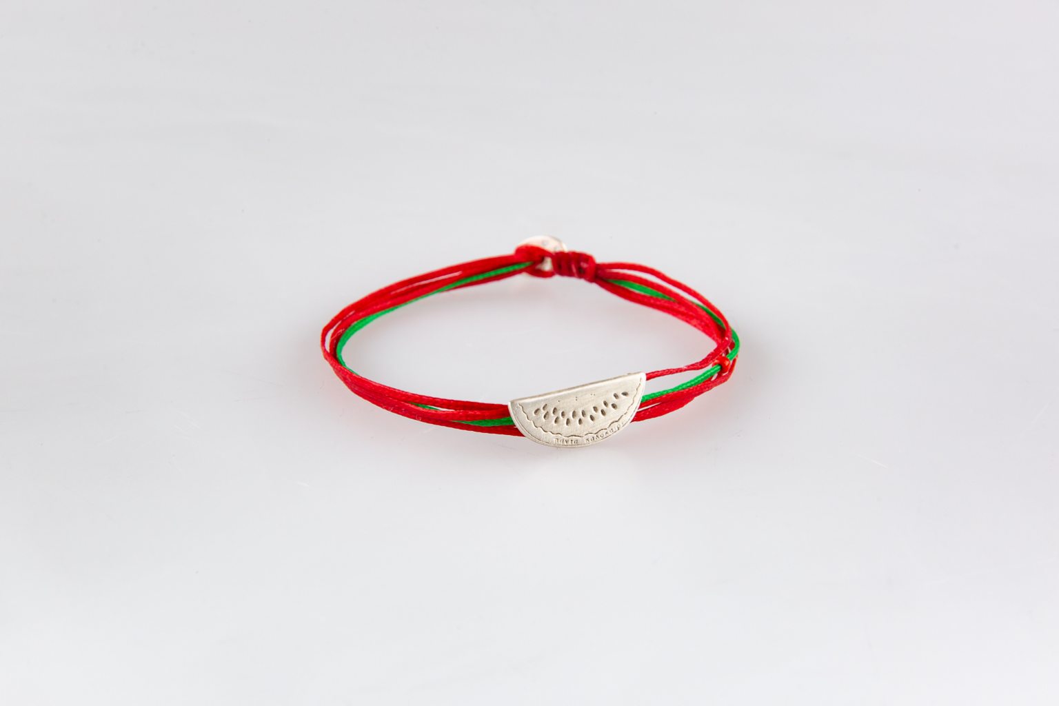 Bracelet with silver watermelon