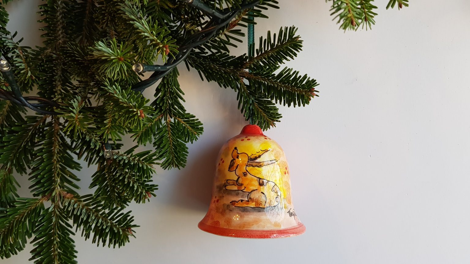 Suspension de Noël en forme de cloche - faon