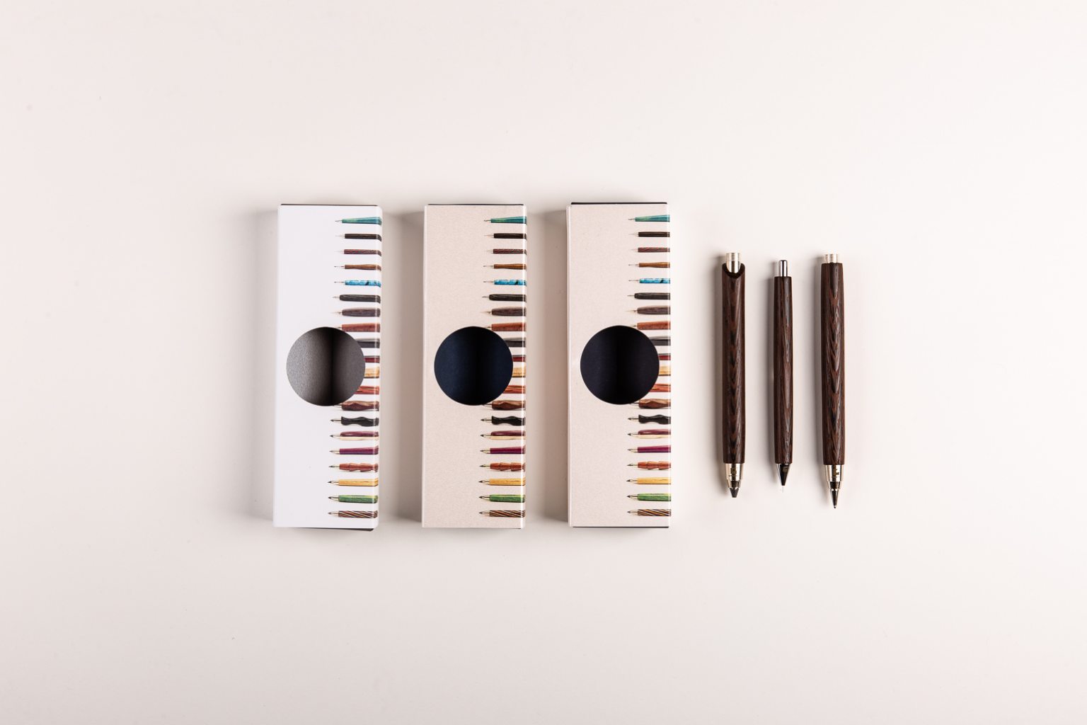 Stylo et crayons en bois de wenge