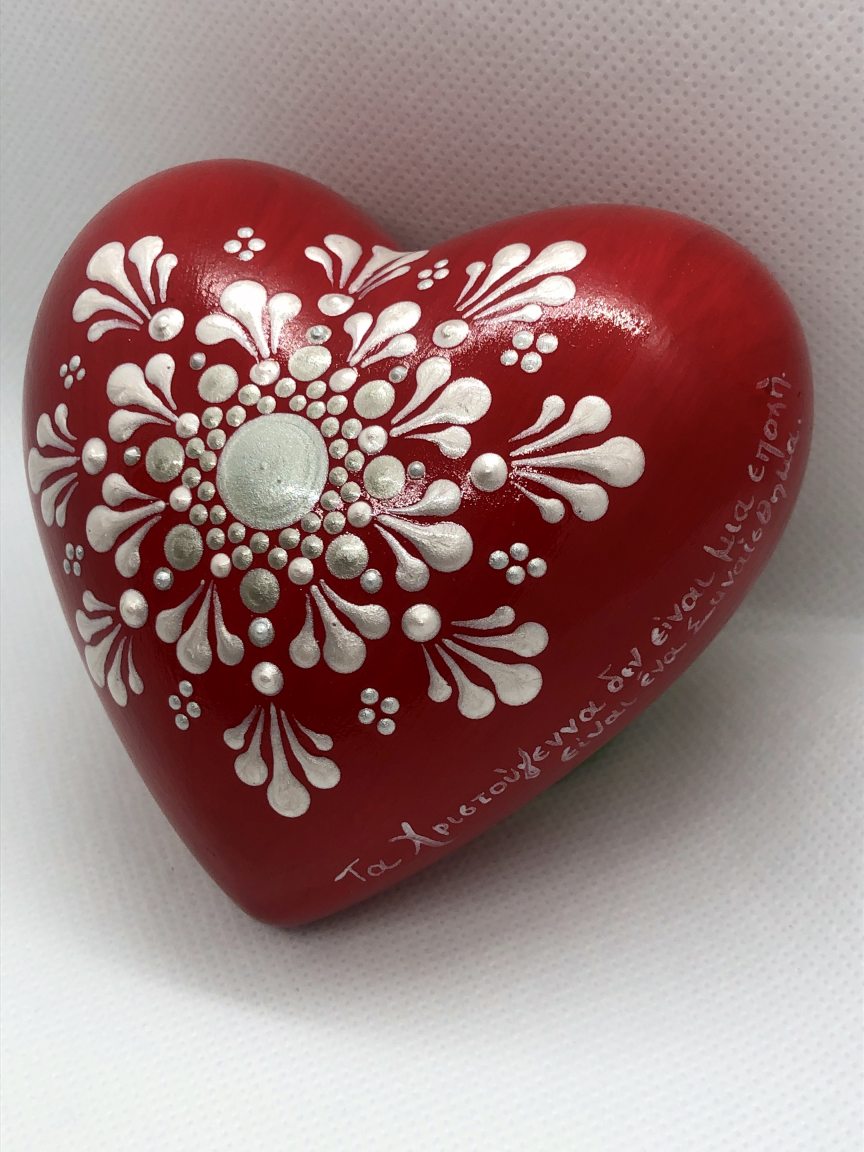 Large heart paperweight